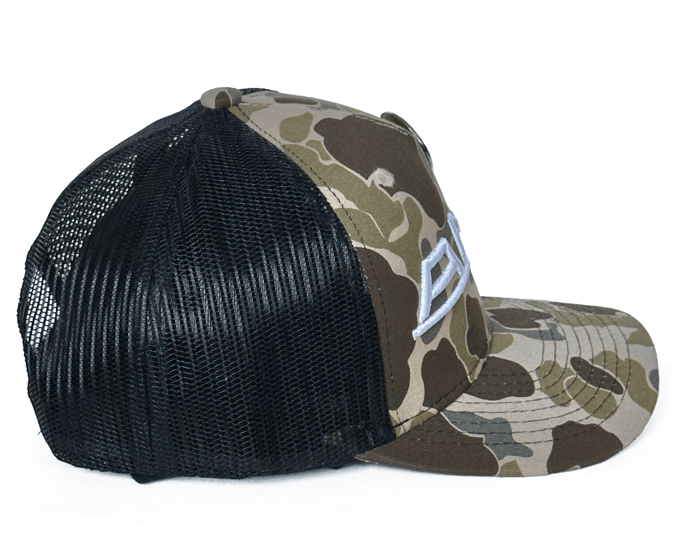 OG AMG LOGO CAMO TRUCKER HAT W/ MERCEDES-BENZ EMBLEM PIN