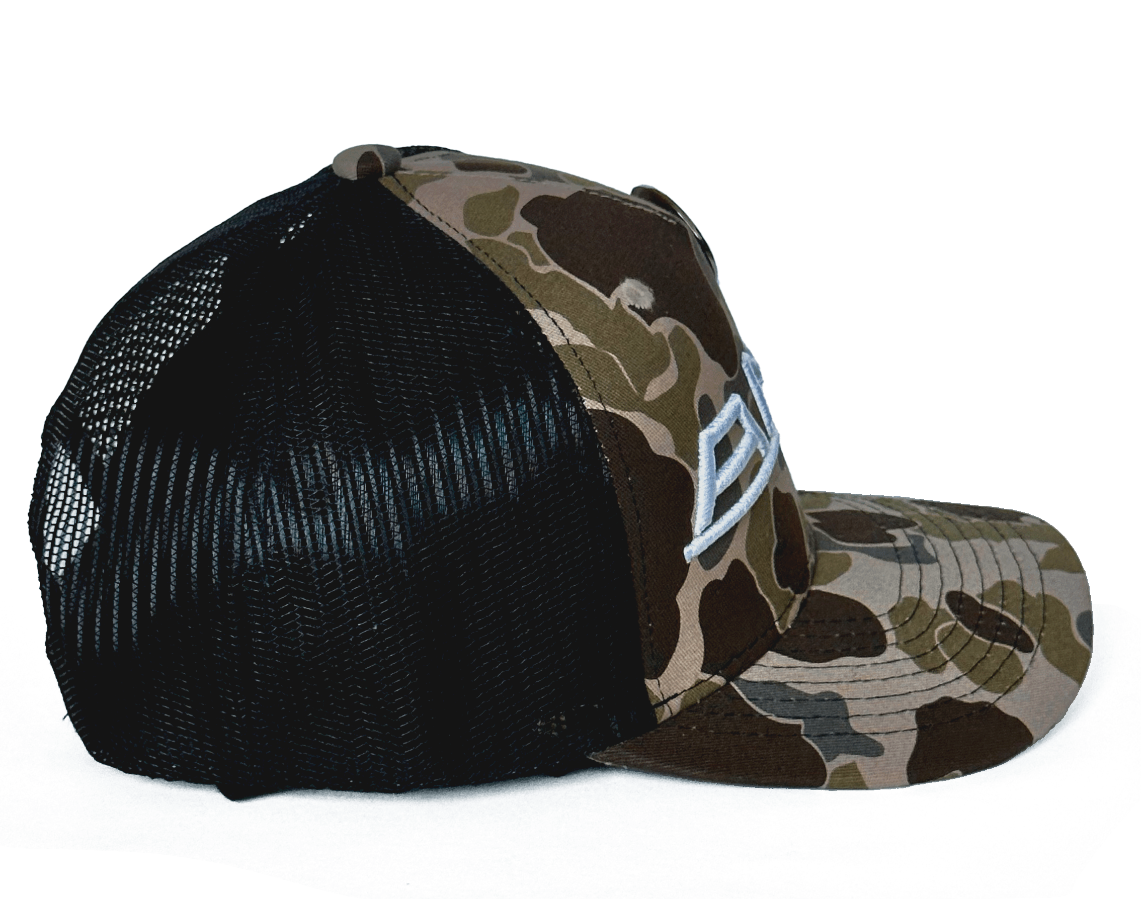 OG AMG LOGO CAMO TRUCKER HAT W/ MERCEDES-BENZ EMBLEM PIN