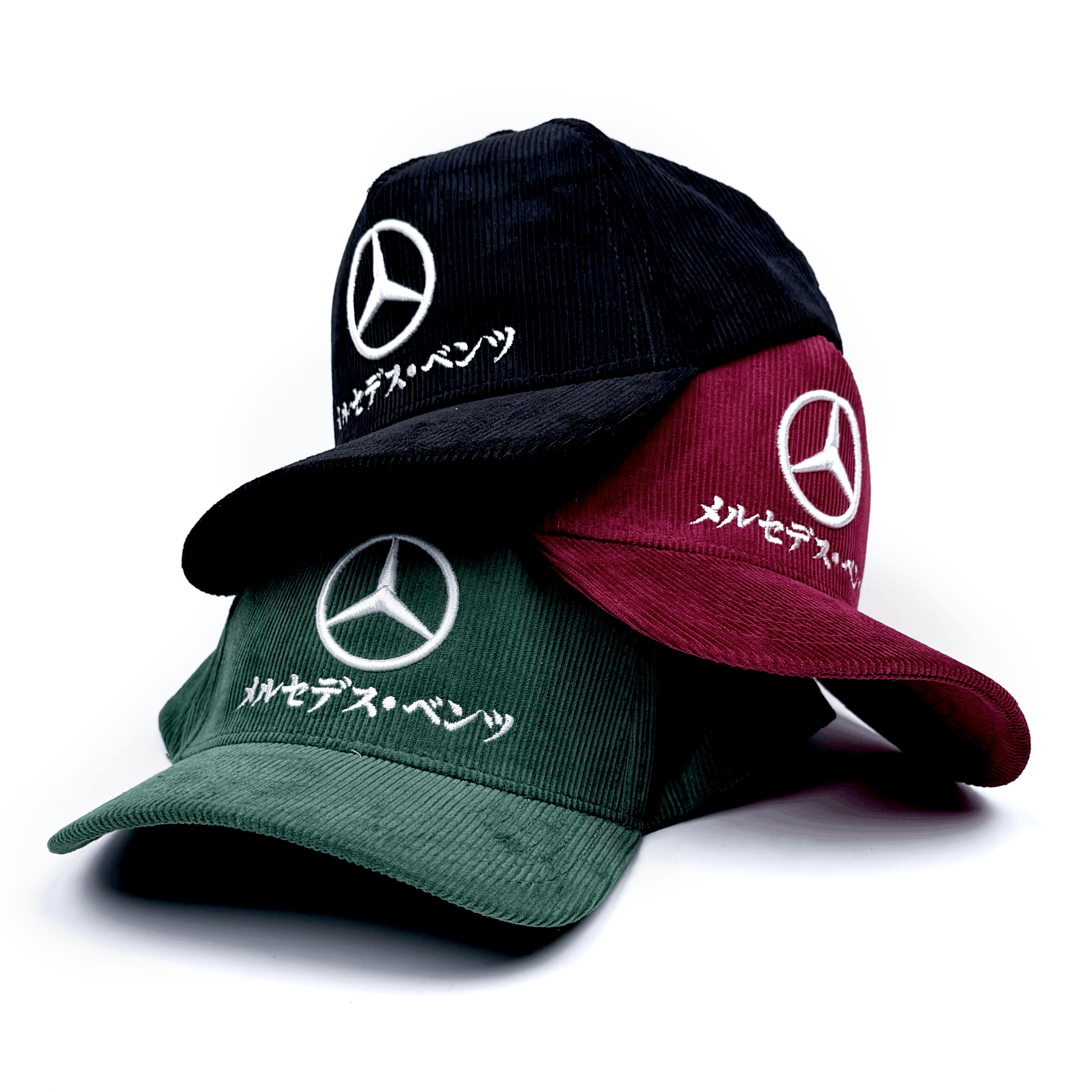 MERCEDES-BENZ AMG CORDUROY HAT - PINE GREEN