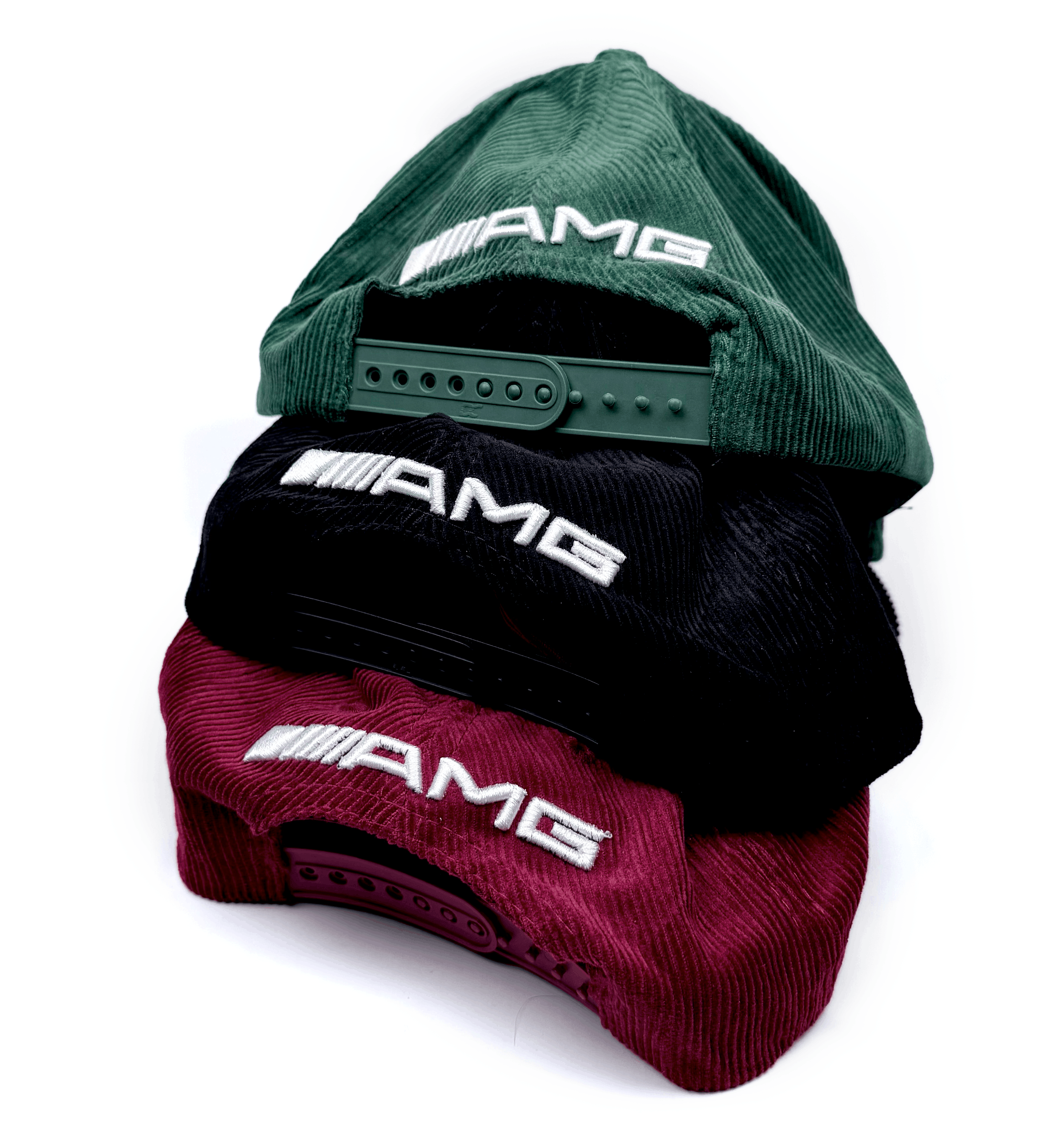 MERCEDES-BENZ AMG CORDUROY HAT - PINE GREEN