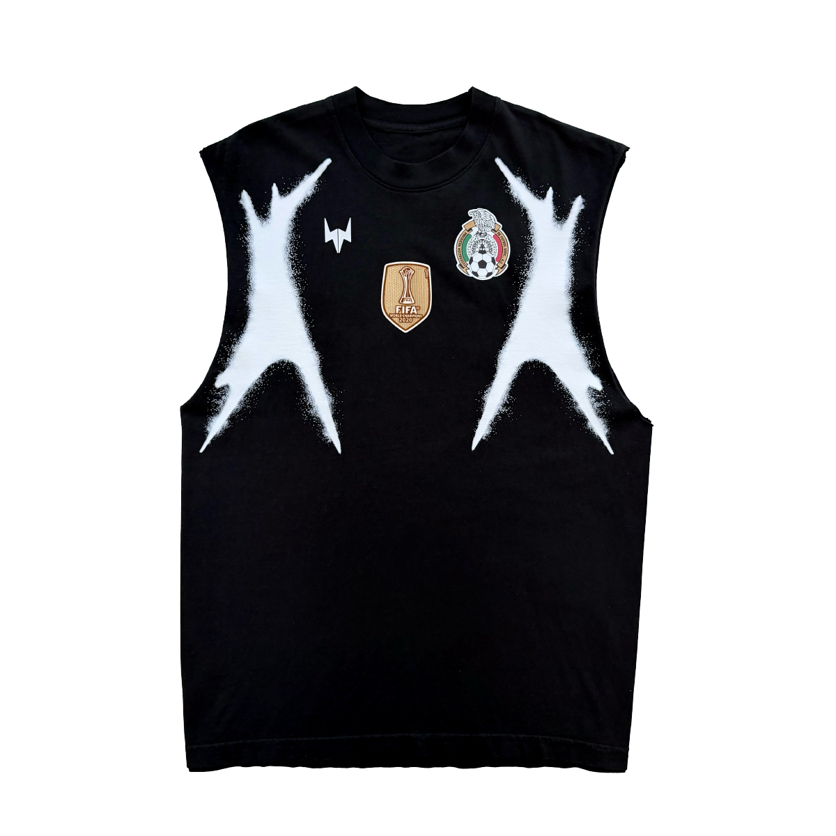 MEXICO SLEEVELESS TEE - BLACK